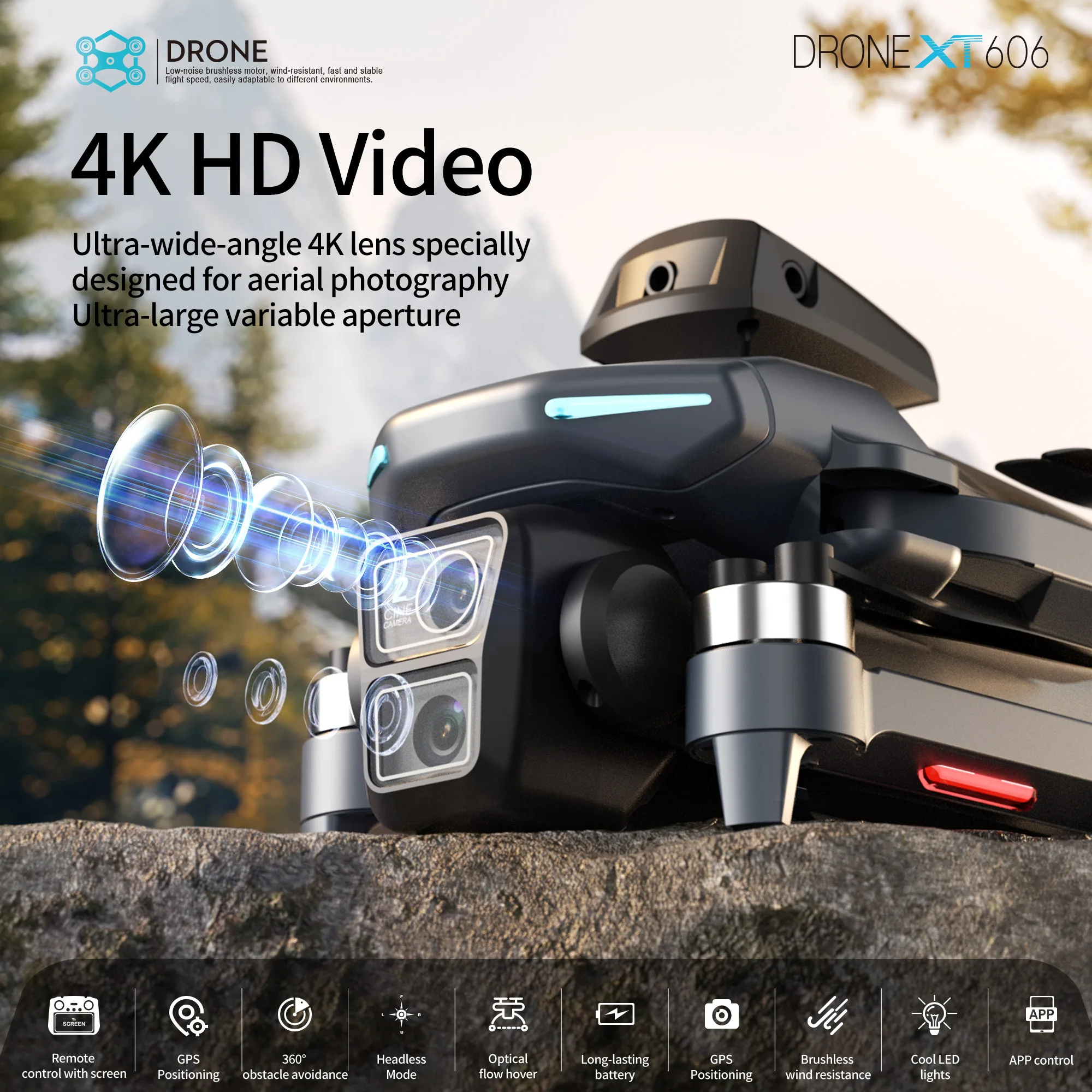 Original XT606 Drone Professio - огляд і ціна Drone Camera Night Vision