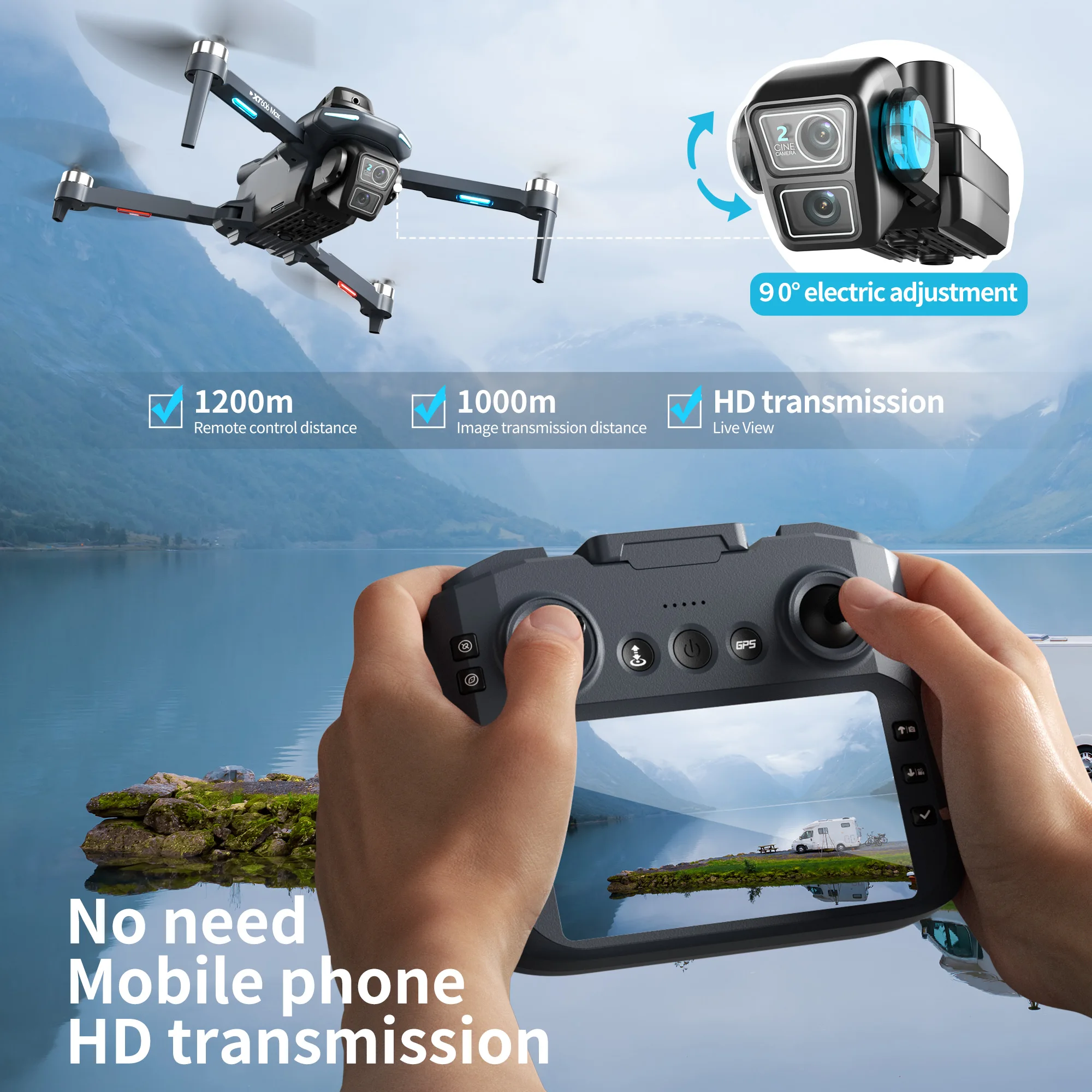 Original XT606 Drone Professio - огляд і ціна Drone Camera Night Vision