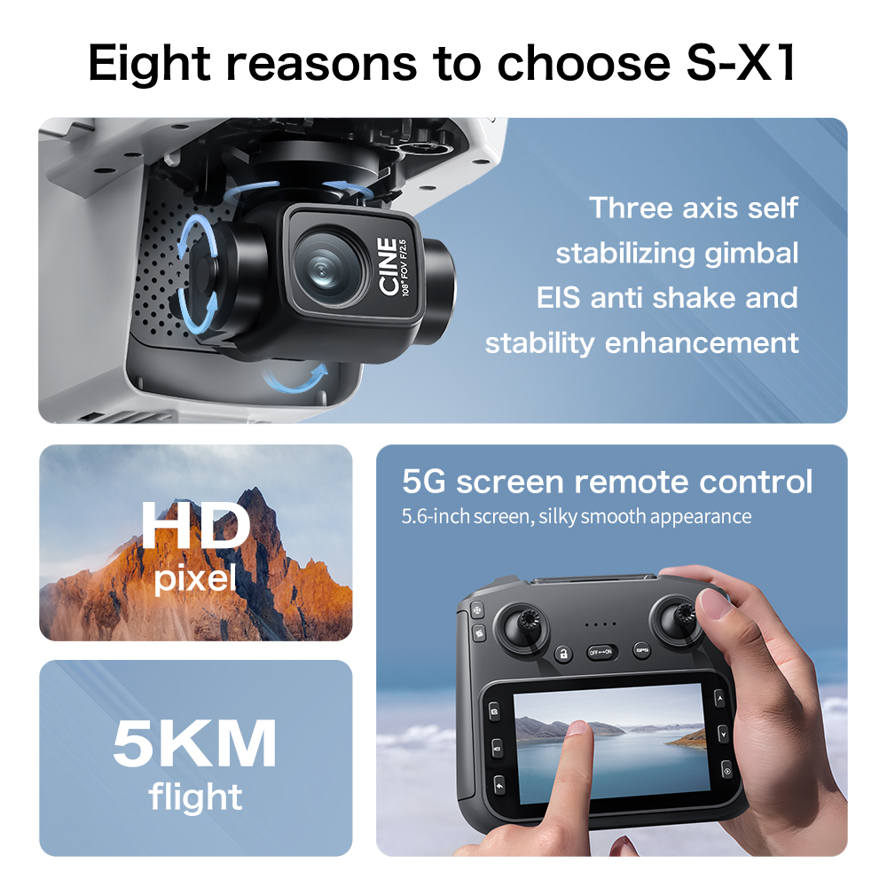Top Deal S-X1 MAX GPS Drone 3  - огляд і ціна Drone Camera Night Vision