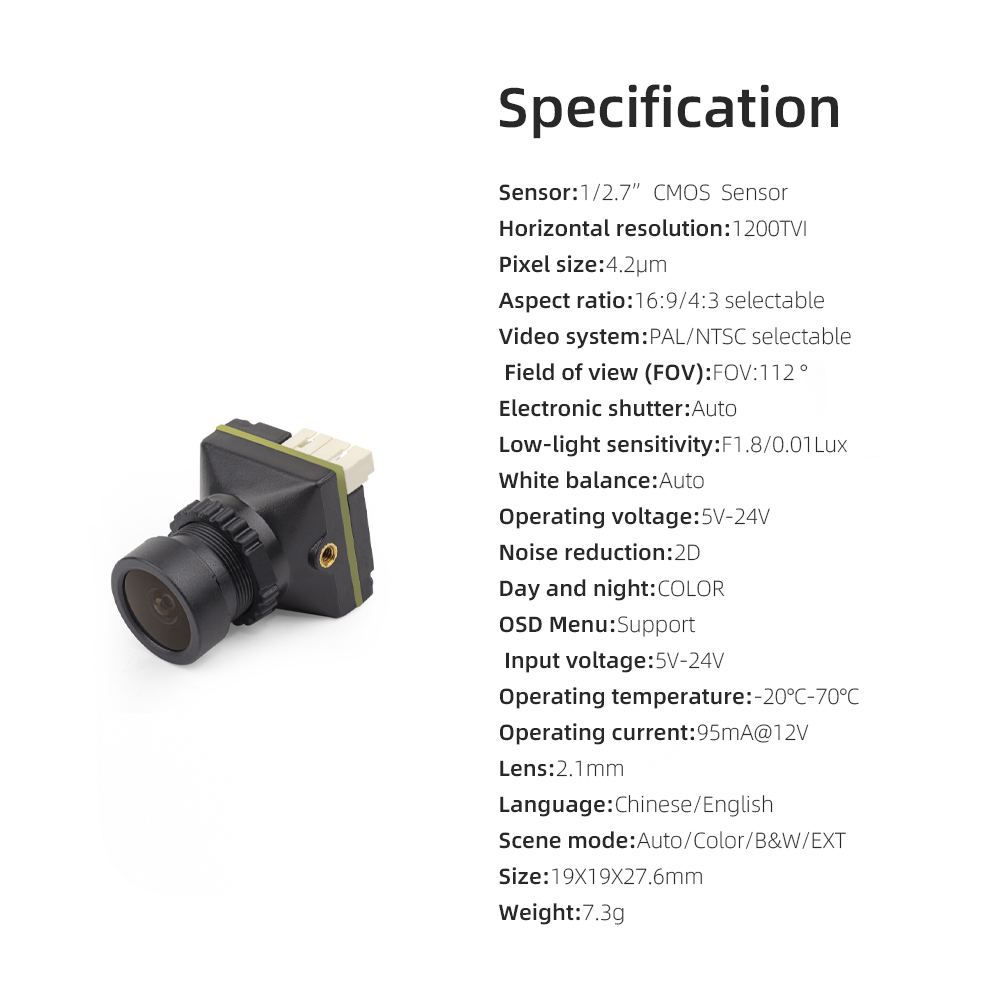 HGLRC L1 FPV Camera 1200TVL HD - огляд і ціна Drone Camera Wide Angle