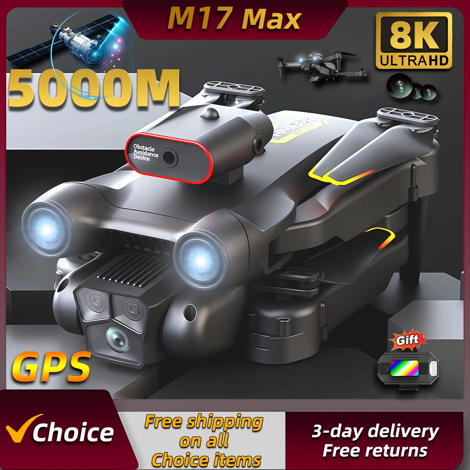 New M17 Max Drone 8K Professin - огляд і ціна Drone Camera Night Vision